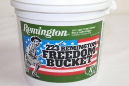 300 Rds. Of Remington .223 REM 55 Gr. Ammo in Bucket.