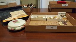 Box lot of Costume Jewelry and Japanese Comb