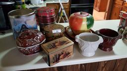 Lot of Tins & Pottery