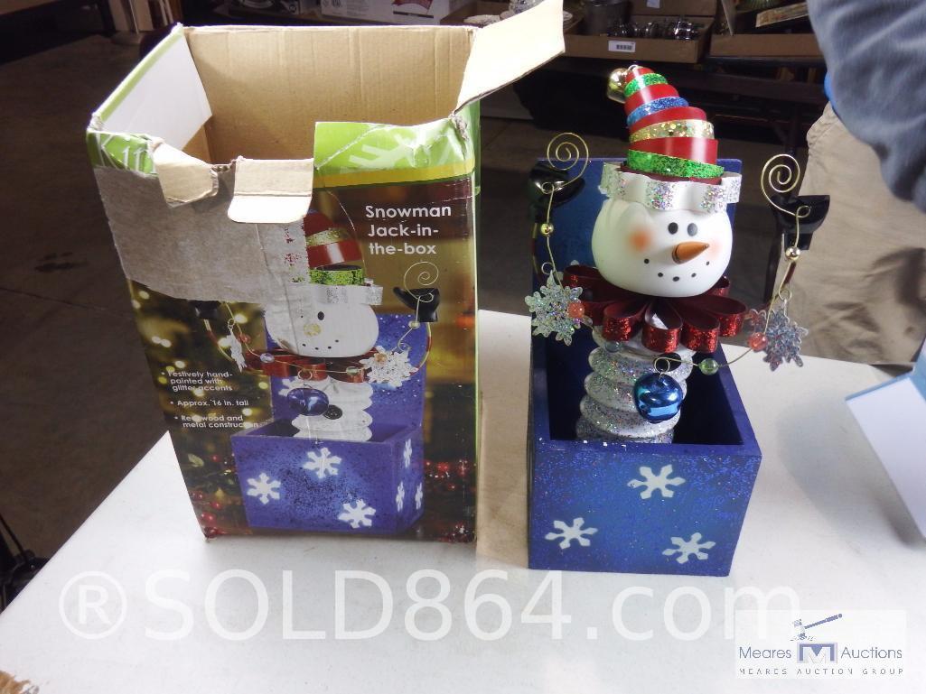 Five boxes of mixed Christmas decorations