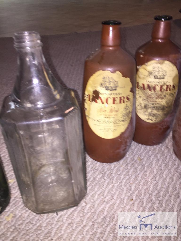 Large lot of assorted jars & bottles