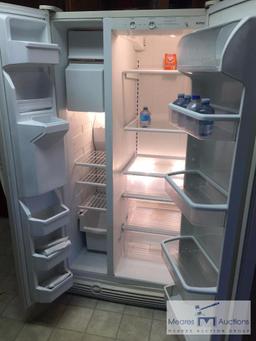 Kenmore side-by-side refrigerator with ice and water in door