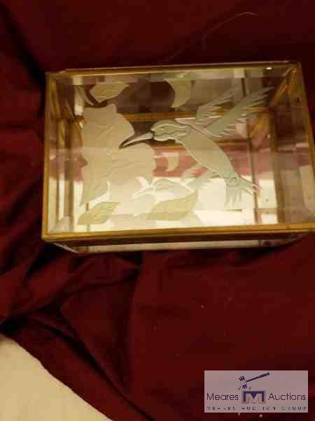 2 Glass Jewelry boxes