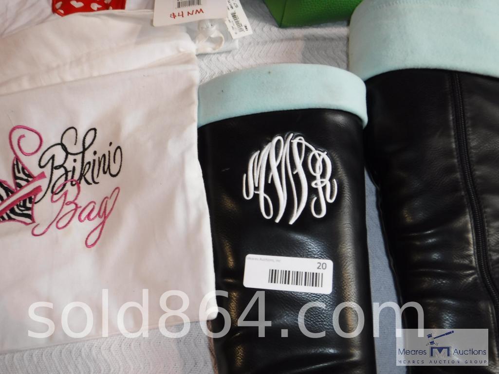 Miscellaneous lot of monogrammed items