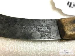 ANTIQUE I. WILSON -SYCAMORE ST SHEFIELD ENGLAND BUTCHER KNIFE