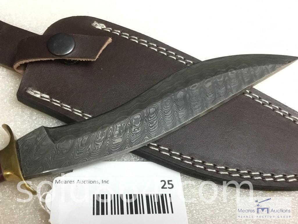 DAMASCUS BLADE -CURVED WITH SHEATH