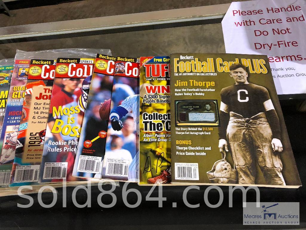 Large lot of sports card magazines and newspapers