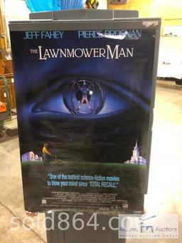 Large group of movie theater advertising posters