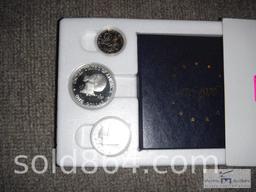 US Mint 3-coin silver proof Bicentennial set