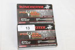 40 Rounds of Winchester .270 WIN PHP Ammo.