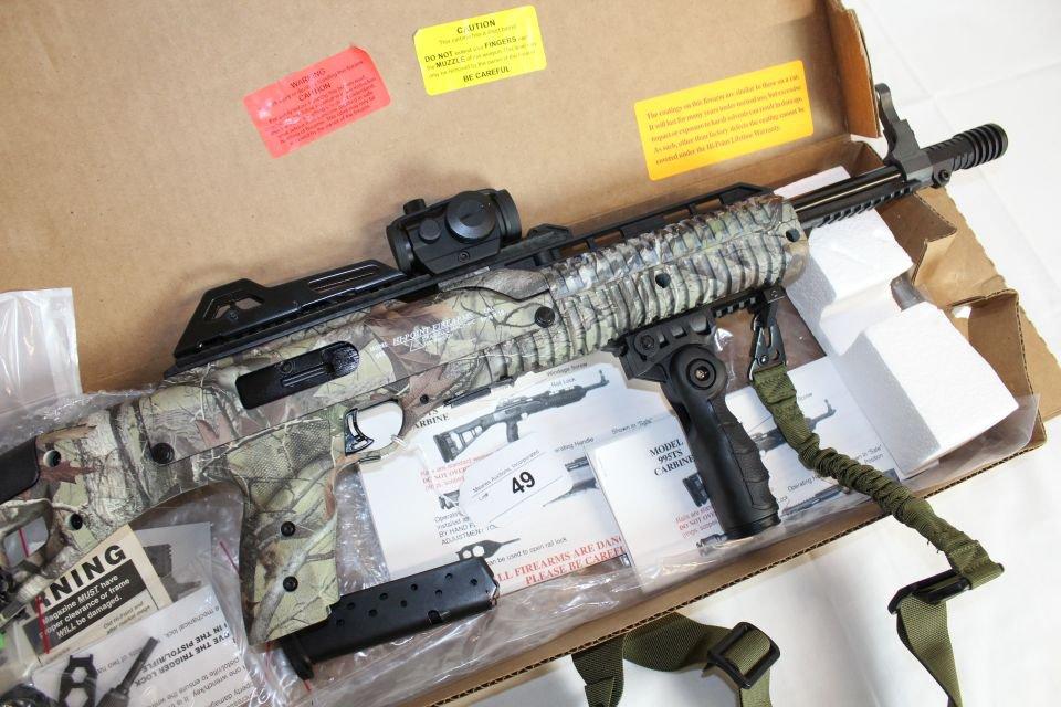 Hi-Point 995 TS WC 9mm Carbine in Woodland Camo and Box.