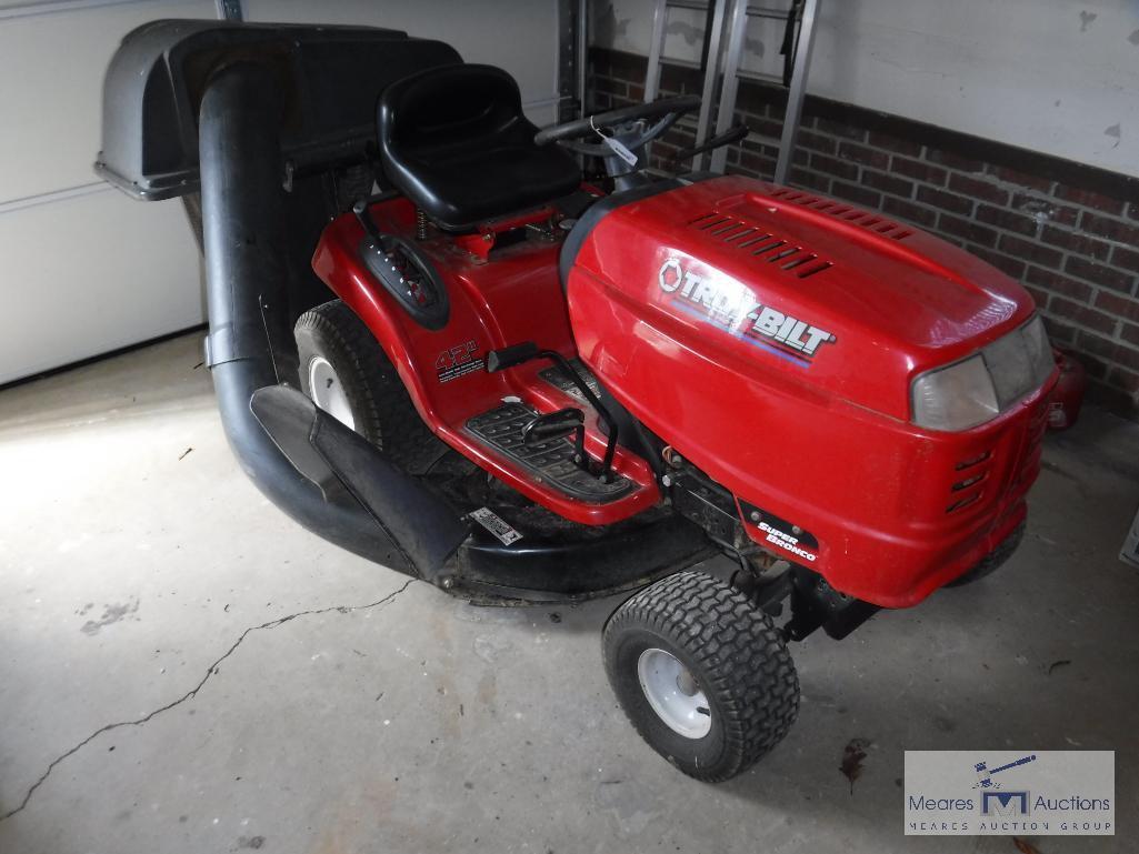 Troy-Bilt 42-inch cut riding mower with bagger