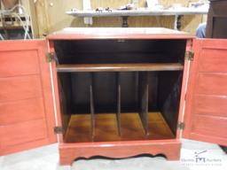 Red filing cabinet/LP storage cabinet