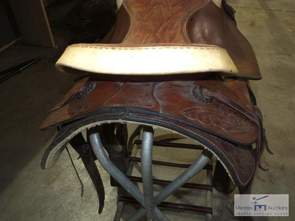 Western Saddle, Leather, Roping