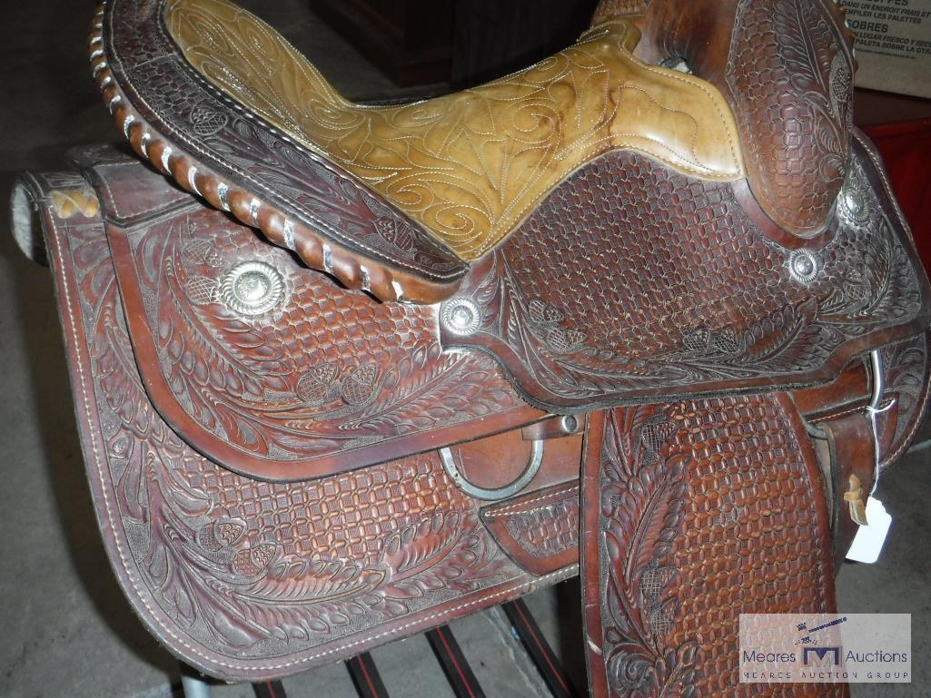 Western Saddle, Leather, Pleasure with equation seat