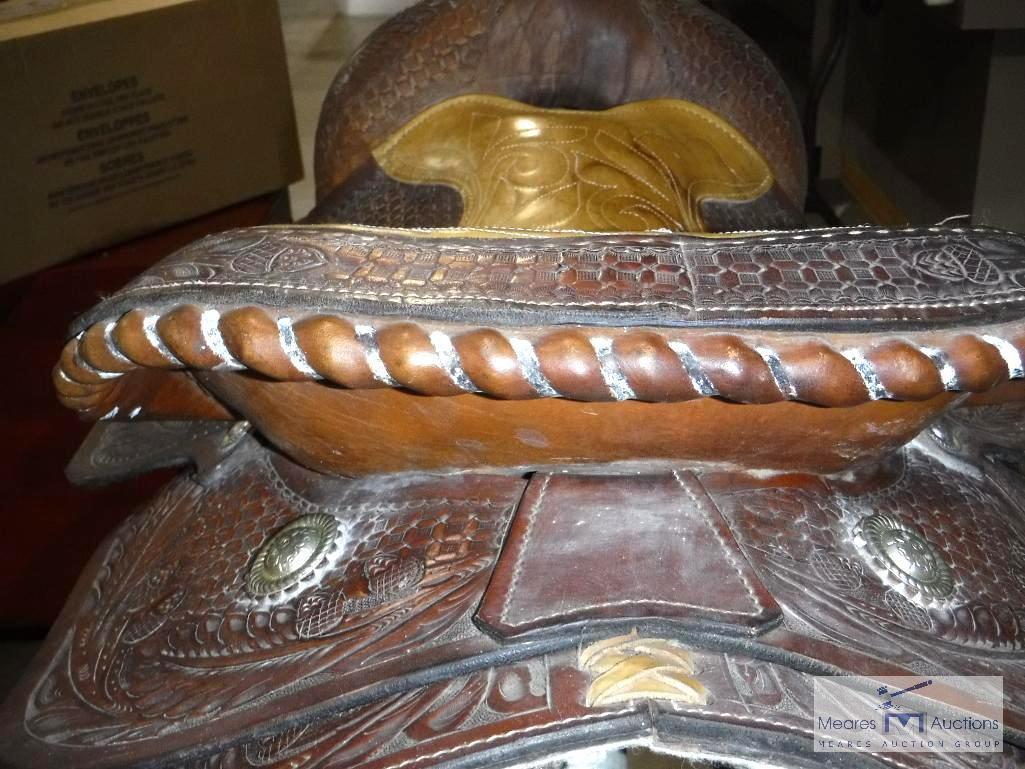 Western Saddle, Leather, Pleasure with equation seat