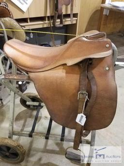 English Saddle, Brown Leather, Blue Ribbon Saddlery