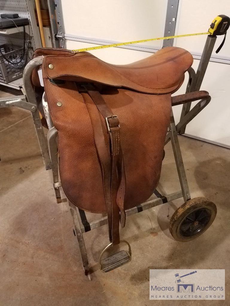 English Saddle, Brown Leather, Blue Ribbon Saddlery