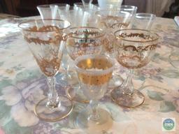 Lot of Cordials and Crystal Stems
