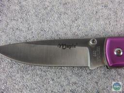 Maple folding pocket knife - purple