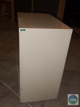 Two drawer metal file cabinet