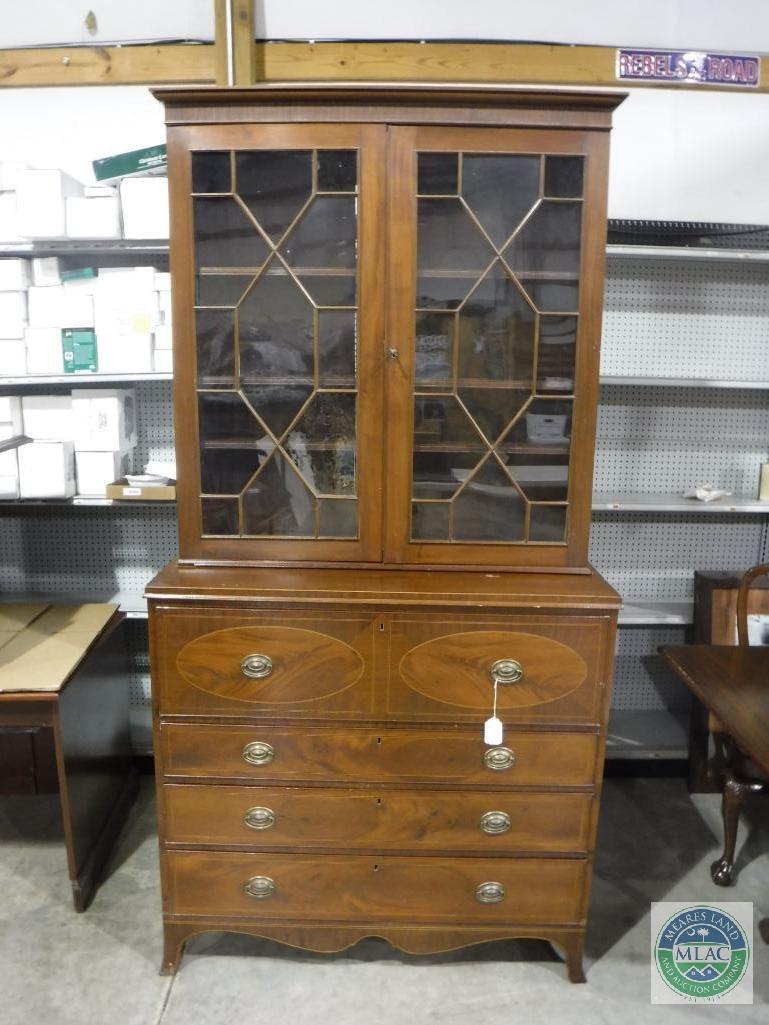 Secretary bookcase - beautiful solid antique. Circa 17th century