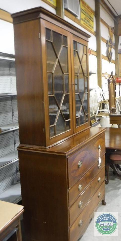 Secretary bookcase - beautiful solid antique. Circa 17th century