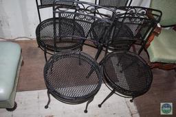 Wrought Iron Patio Table with 4 Chairs