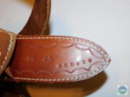 Western style leather gun belt