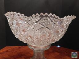 Large crystal punch bowl