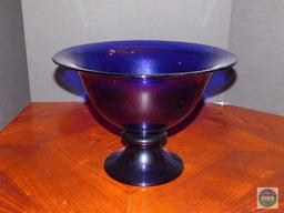 Large Blue fruit compote/serving bowl