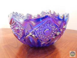 Carnival glass bowl