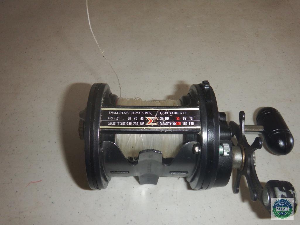 Penn 209 level wind reel, and Shakesphere sigma reel