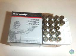 90 Rounds 25 Auto Hornady & UMC & Fiocchi