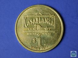 Original Casablanca $1.00 gaming token - Aruba