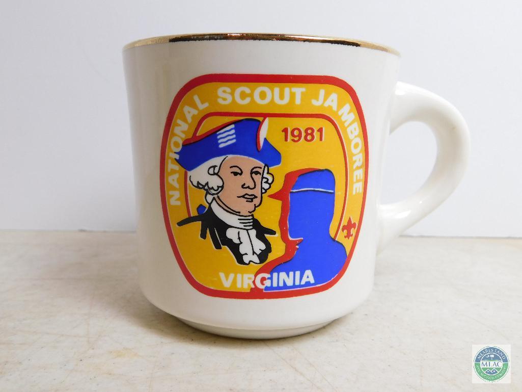 12 Piece set of Boy Scout Jamboree Mugs