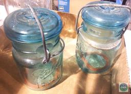 Lot of Ball & Blue Mason Jars