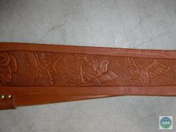 Hunter leather rifle sling