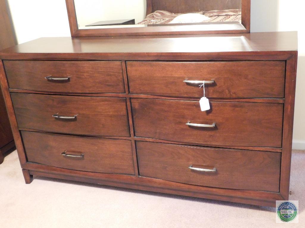 Home Elegance 6 Drawer Dresser with Mirror Cedar bottom drawers