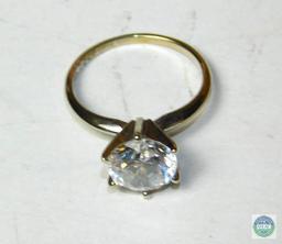 14K Domonique CZ Ring Approximate 4 Carat