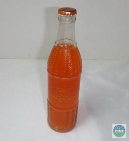 Nehi Orange Soda 12 oz Clear Ribbed Glass Full