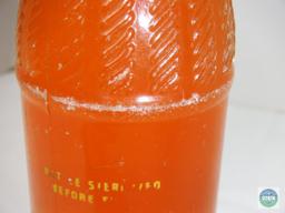 Nehi Orange Soda 12 oz Clear Ribbed Glass Full