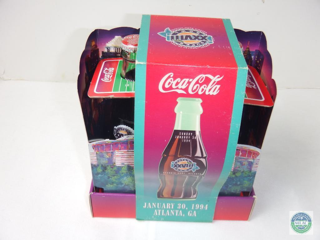 Coca-Cola 2 Pack Boxed Super bowl Set Jan. 30 1994 Full Bottles