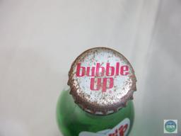 Bubble Up 1 Pint Green Glass Bottle Empty with Cap