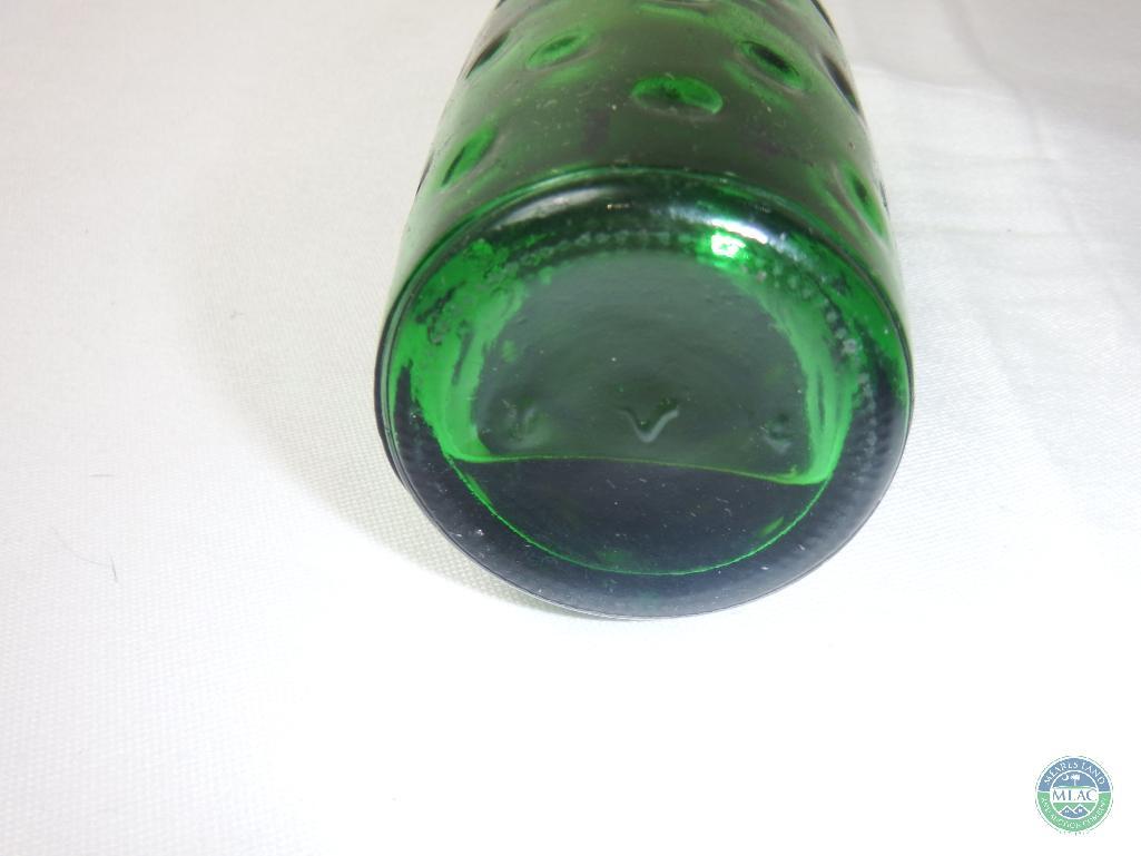 Electropura Green Glass 12 oz Bottle *1/2 Full with Cap