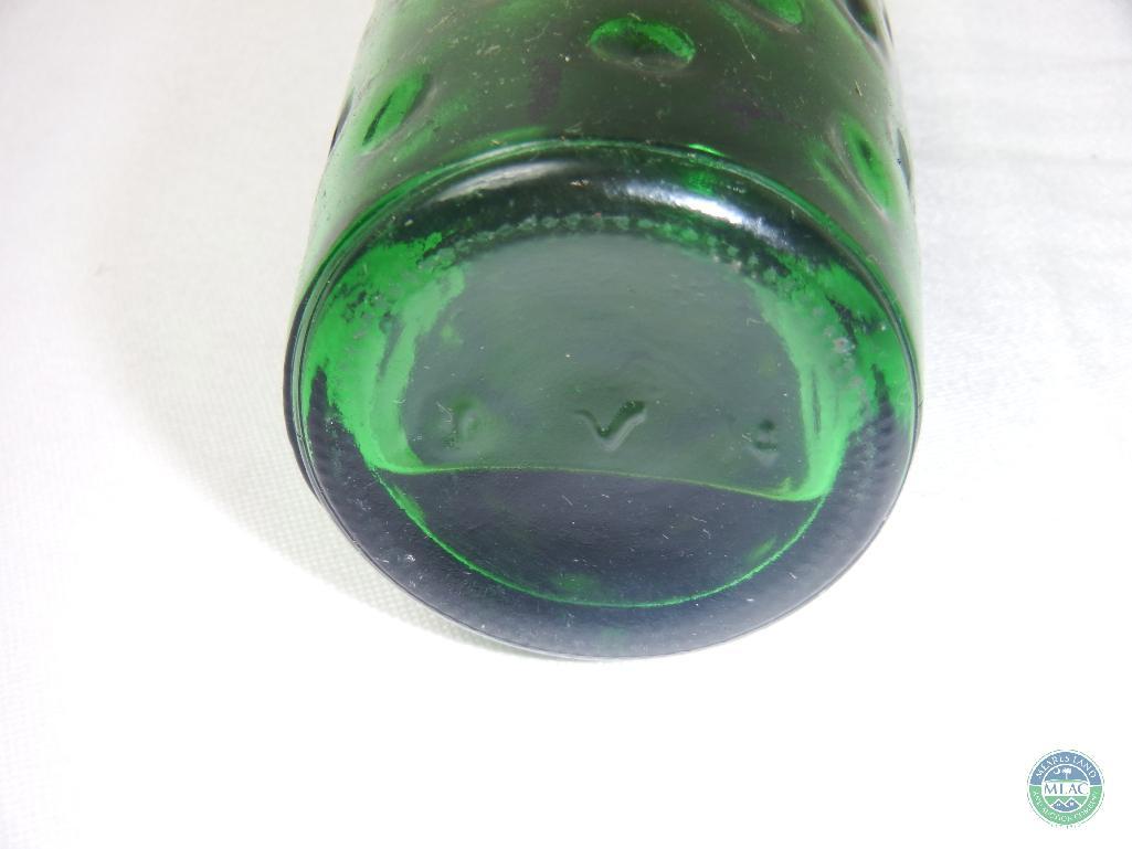 Electropura Green Glass 12 oz Bottle *1/2 Full with Cap