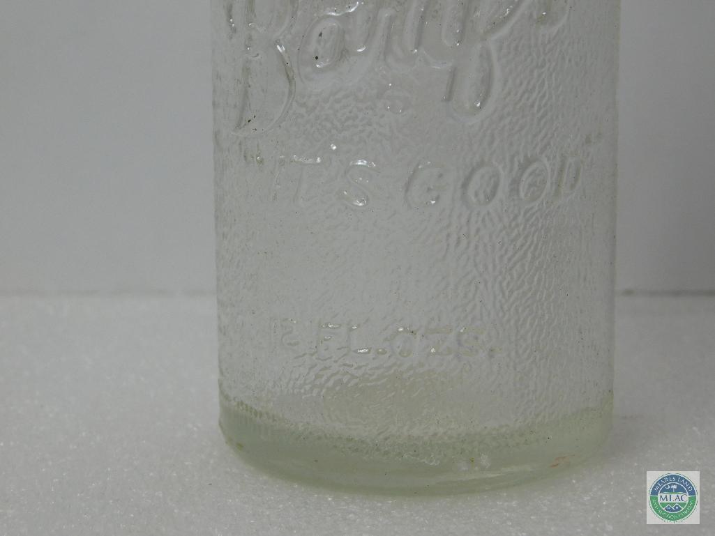 Drink Barq's Textured Glass Bottle Empty 12 oz