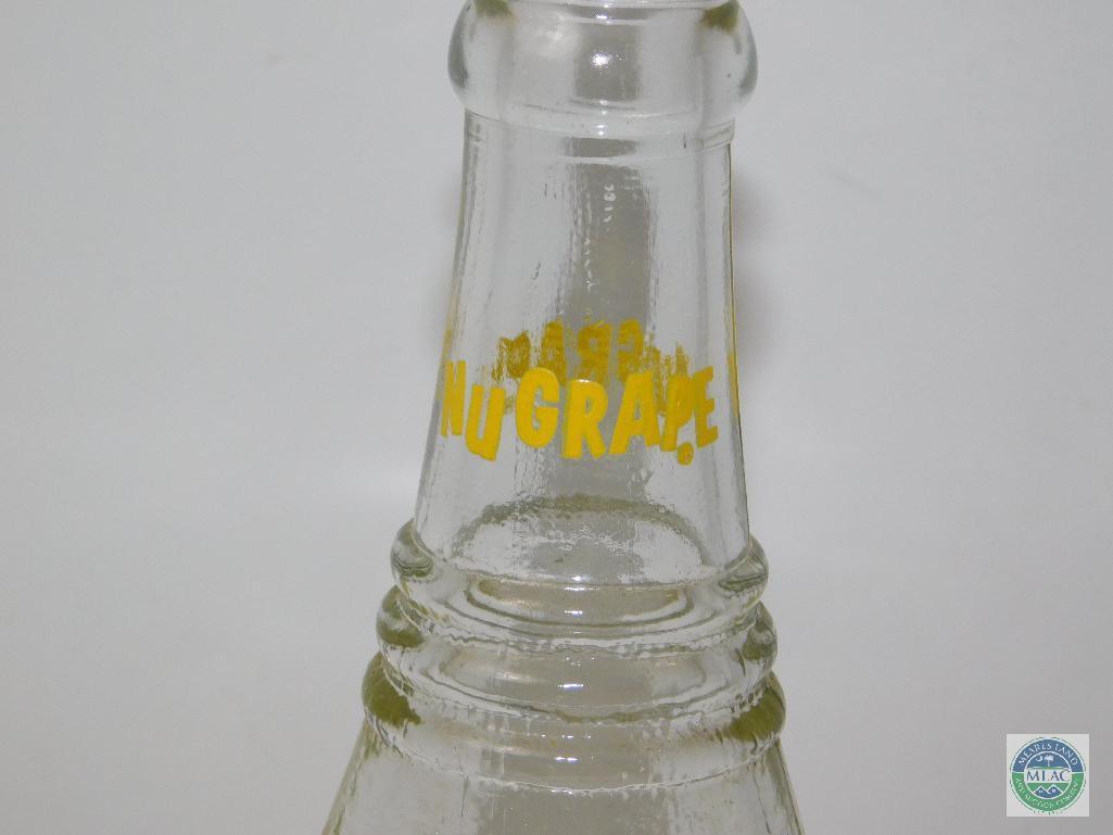 Nugrape 10 oz. Clear Glass Bottle Empty