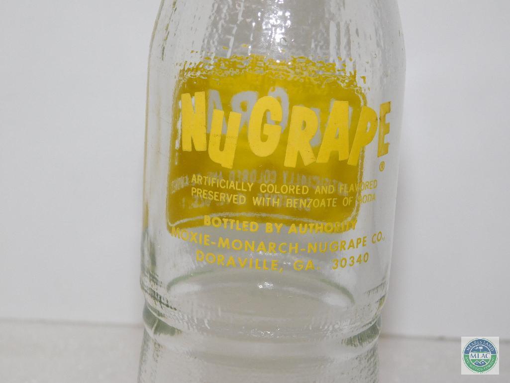 Nugrape 10 oz. Clear Glass Bottle Empty