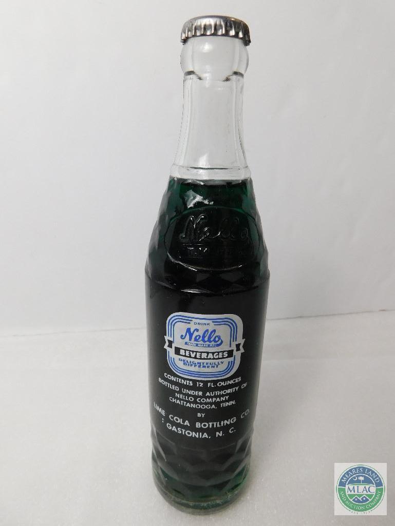 Nello Beverages Grape Soda 12 oz Clear Glass Bottle Full